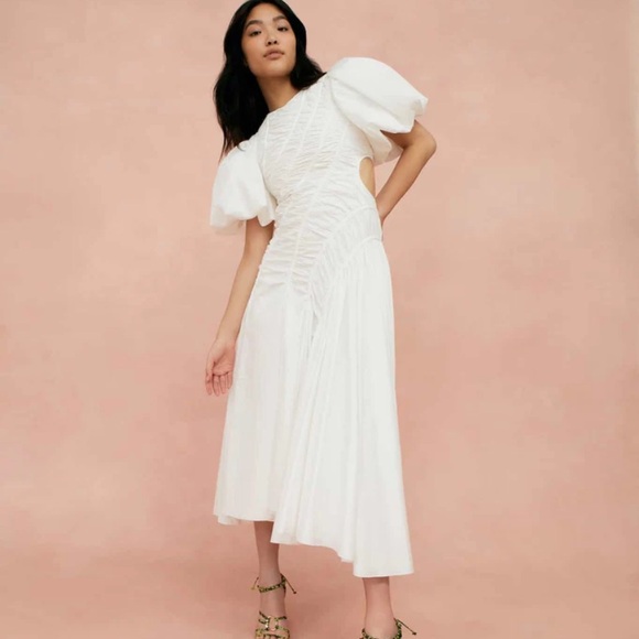 Aje Siren Drawstring Midi Dress - Picture 2 of 4